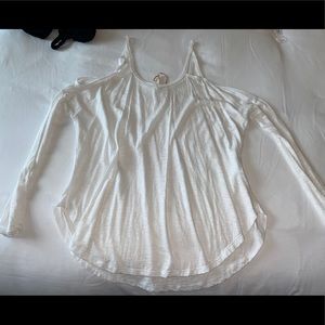 Long Sleeve Shirt with Shoulder Cut Outs